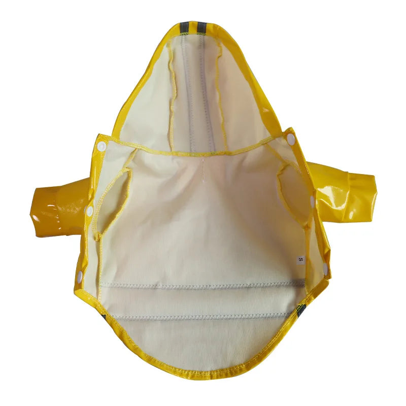 Waterproof Pet Raincoat With Reflective Hood For Small Pets